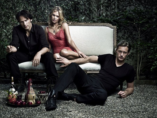 True Blood - Werbefoto - Stephen Moyer, Anna Paquin, Alexander Skarsgård