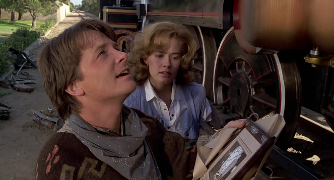 Back to the Future Part III - Van film - Michael J. Fox, Elisabeth Shue