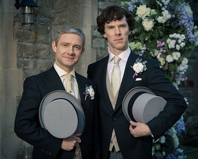 Sherlock - Werbefoto - Martin Freeman, Benedict Cumberbatch