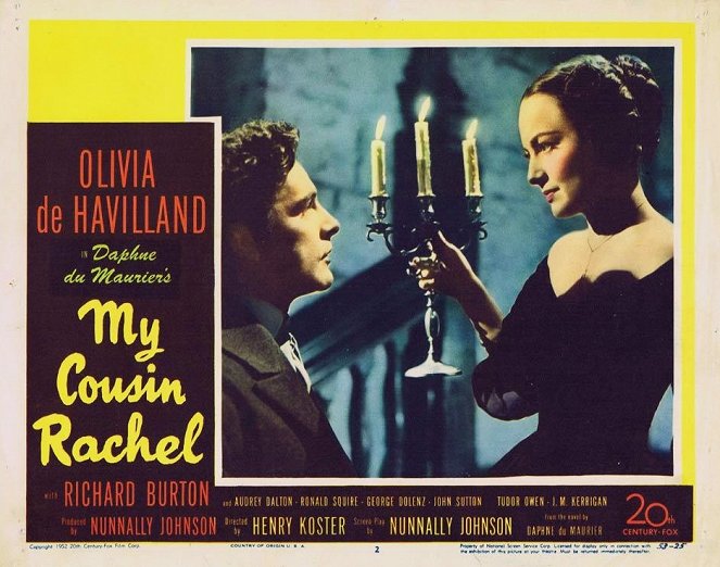 My Cousin Rachel - Cartes de lobby - Richard Burton, Olivia de Havilland