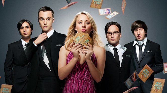 The Big Bang Theory - Werbefoto - Kunal Nayyar, Jim Parsons, Kaley Cuoco, Johnny Galecki, Simon Helberg
