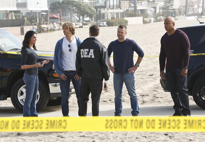 NCIS: Los Angeles - Diplomácia - Filmfotók - Daniela Ruah, Eric Christian Olsen, Chris O'Donnell, LL Cool J