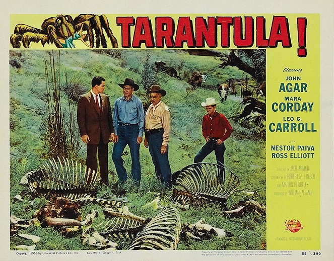 Tarantula - Lobby karty - John Agar, Steve Darrell, Nestor Paiva