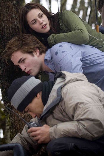 Alkonyat - Forgatási fotók - Robert Pattinson, Kristen Stewart