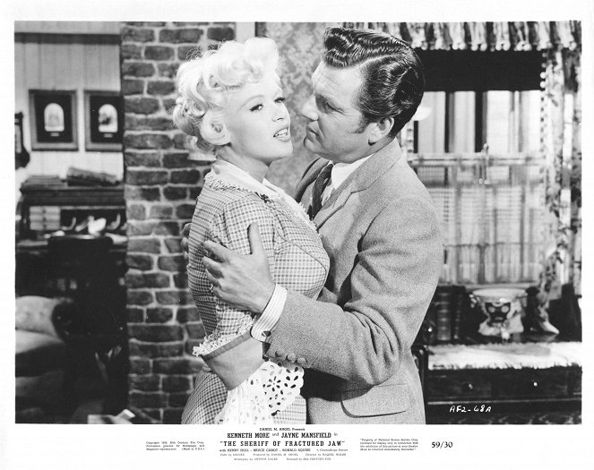 The Sheriff of Fractured Jaw - Cartões lobby - Jayne Mansfield, Kenneth More