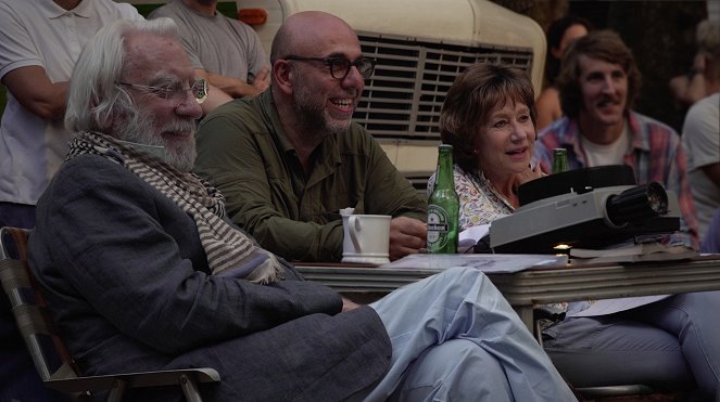 Krásný únik - Z natáčení - Donald Sutherland, Paolo Virzì, Helen Mirren