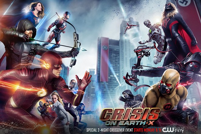 Flash - A Villám - Crisis on Earth-X, Part 3 - Promóció fotók - Stephen Amell, Melissa Benoist, Grant Gustin, Caity Lotz