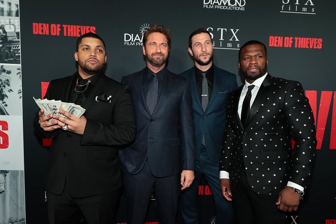 Den of Thieves - Tapahtumista - Los Angeles Premiere of DEN OF THIEVES at Regal Cinemas LA LIVE on Wednesday, January 17, 2018 - O'Shea Jackson Jr., Gerard Butler, Pablo Schreiber, 50 Cent