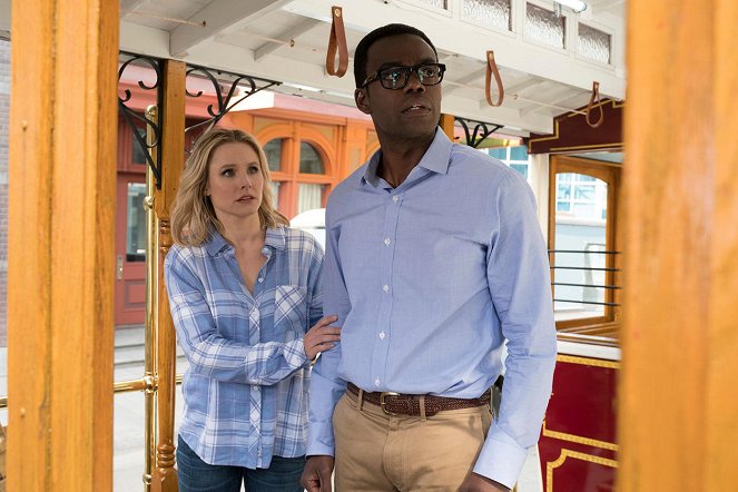 The Good Place - The Trolley Problem - Photos - Kristen Bell, William Jackson Harper