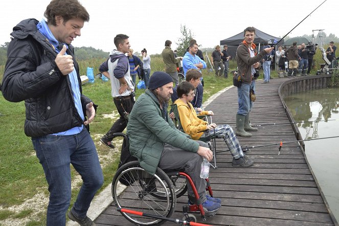 Takoví normální vozíčkáři - Z natáčení - Attila Till, Szabolcs Thuróczy, Ádám Fekete