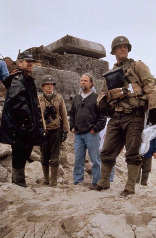 Ryan közlegény megmentése - Forgatási fotók - Steven Spielberg, Tom Hanks