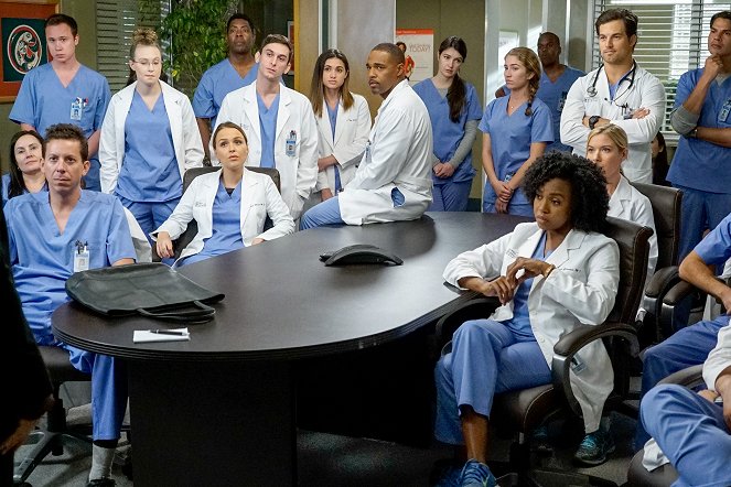 Grey's Anatomy - Season 13 - Why Try to Change Me Now - Photos - Camilla Luddington, Jason George, Jerrika Hinton, Tessa Ferrer, Giacomo Gianniotti