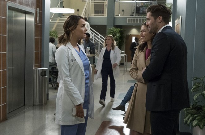 Grey's Anatomy - Season 14 - 1-800-799-7233 - Photos - Camilla Luddington, Bethany Joy Lenz, Matthew Morrison