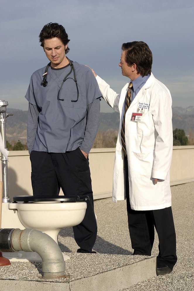 Scrubs - Season 3 - My Catalyst - Photos - Zach Braff, Michael J. Fox