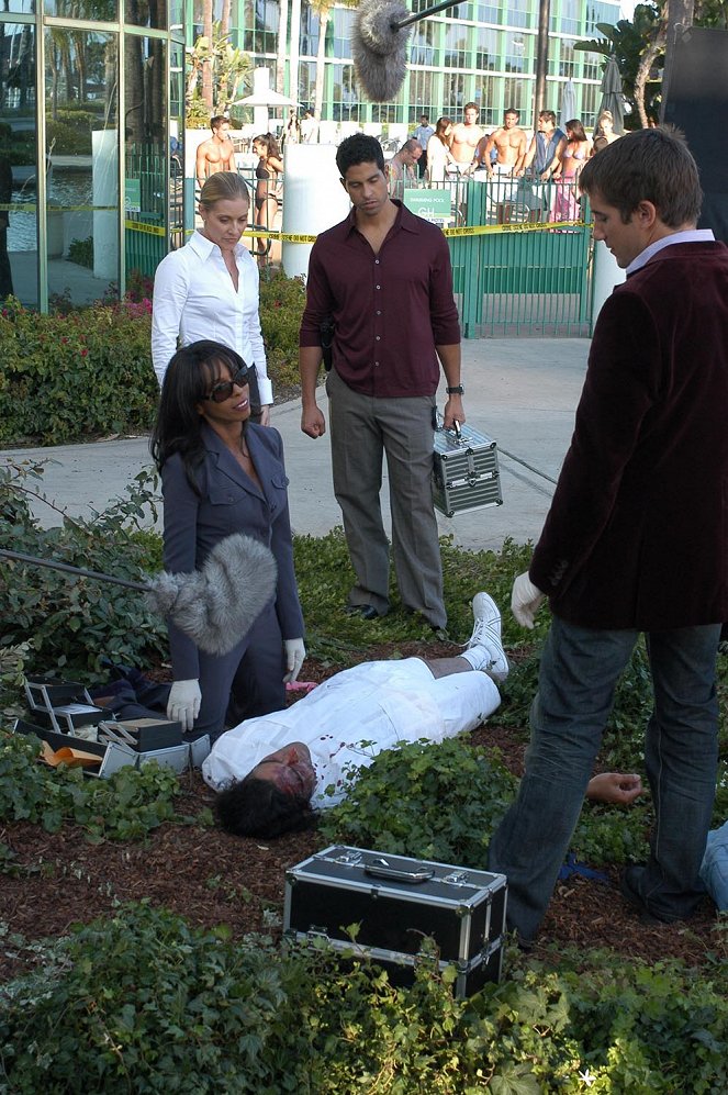 CSI: Miami - Drei Frauen - Dreharbeiten - Khandi Alexander, Emily Procter, Adam Rodriguez, Vincent Rivera, Jonathan Togo