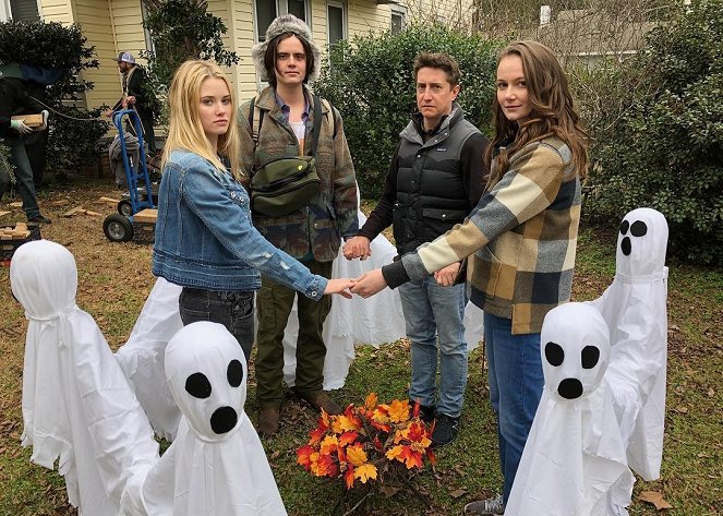 Halloween - Z nakrúcania - Virginia Gardner, Miles Robbins, David Gordon Green, Andi Matichak