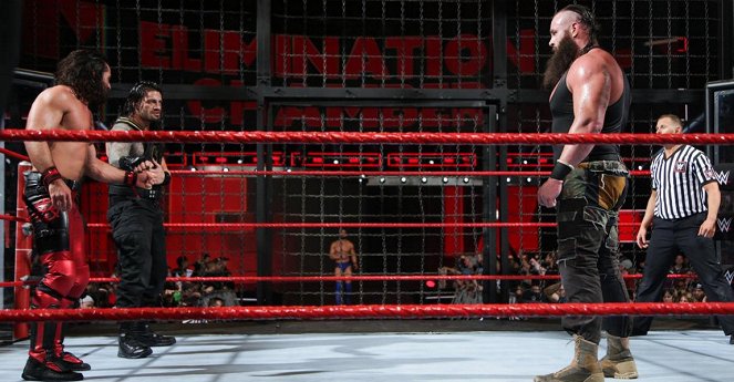 WWE Elimination Chamber - Photos - Colby Lopez, Joe Anoa'i, Adam Scherr