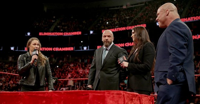 WWE Elimination Chamber - Photos - Ronda Rousey, Paul Levesque, Stephanie McMahon, Kurt Angle