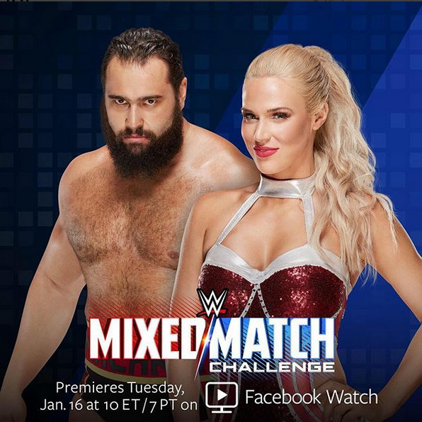 WWE Mixed Match Challenge - Werbefoto - Miroslav Barnyashev, C.J. Perry