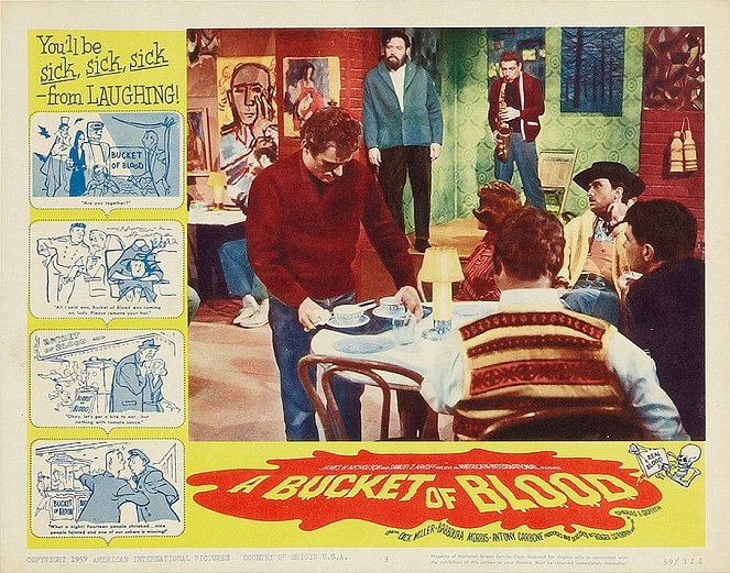 A Bucket of Blood - Lobby Cards - Dick Miller, Julian Burton