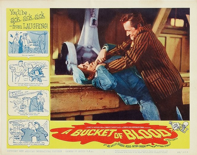 Un baquet de sang - Cartes de lobby - Dick Miller