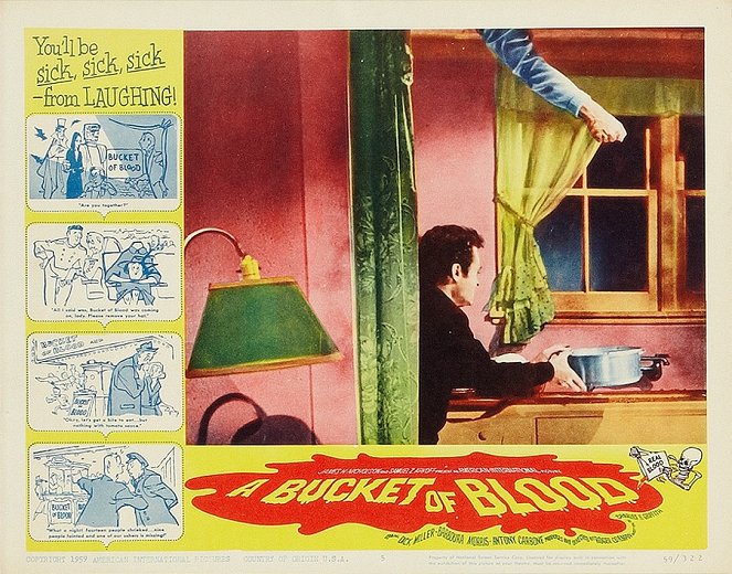 Un baquet de sang - Cartes de lobby - Dick Miller