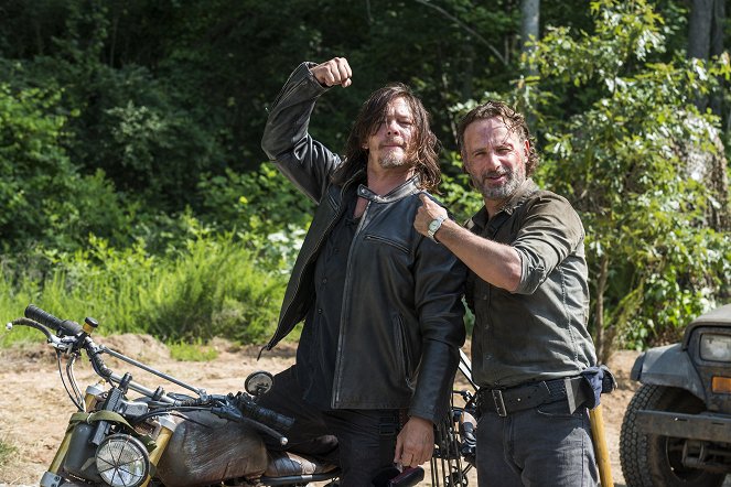 The Walking Dead - Un type ordinaire - Tournage - Norman Reedus, Andrew Lincoln