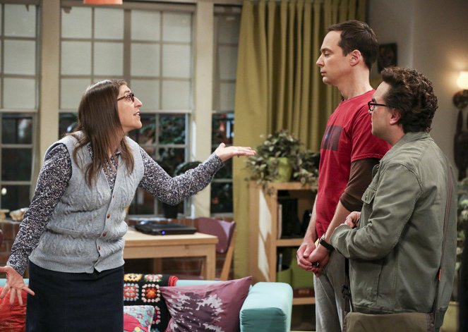 The Big Bang Theory - The Athenaeum Allocation - Van film - Mayim Bialik, Jim Parsons, Johnny Galecki