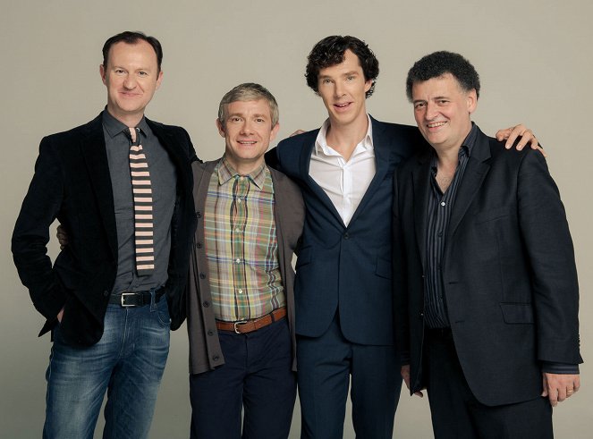 Sherlock - Promoción - Mark Gatiss, Martin Freeman, Benedict Cumberbatch