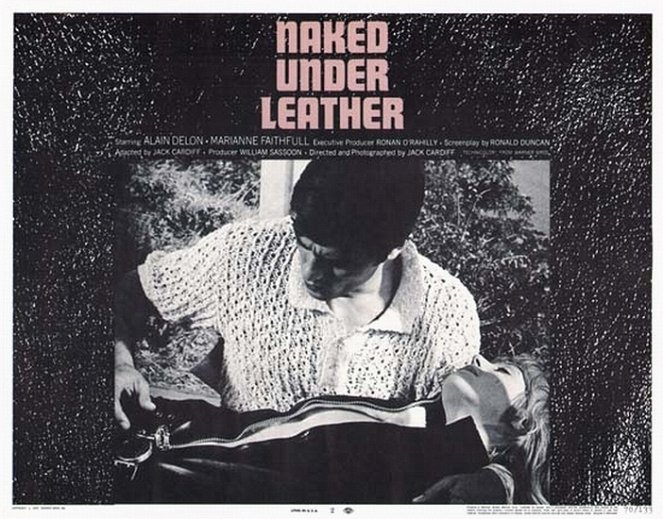 Nackt unter Leder - Lobbykarten - Alain Delon, Marianne Faithfull