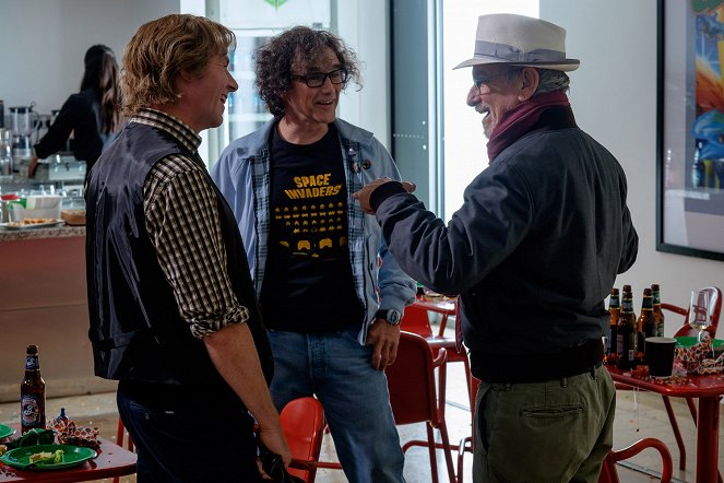 Ready Player One - Dreharbeiten - Simon Pegg, Mark Rylance, Steven Spielberg