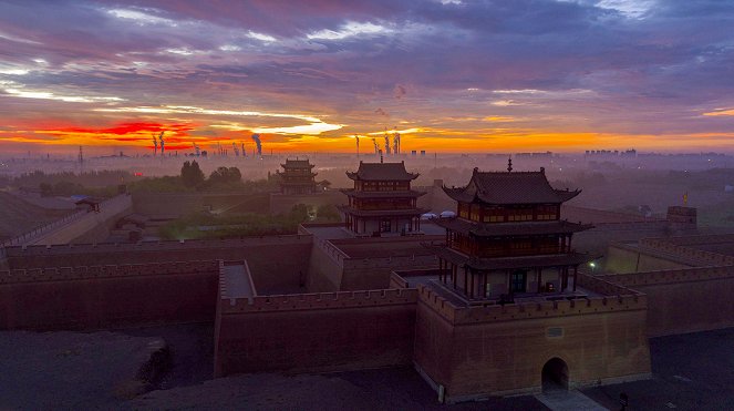 Im Flug über Chinas Große Mauer - Filmfotos
