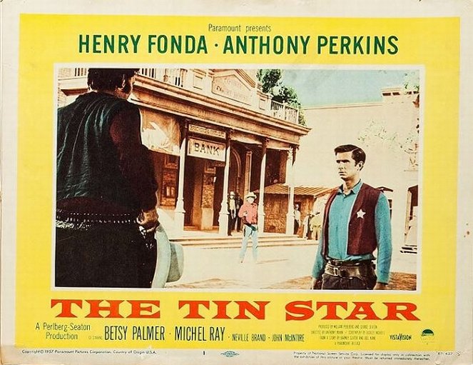 The Tin Star - Cartões lobby - Anthony Perkins