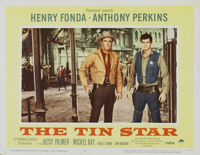 Du Sang dans le désert - Cartes de lobby - Henry Fonda, Anthony Perkins