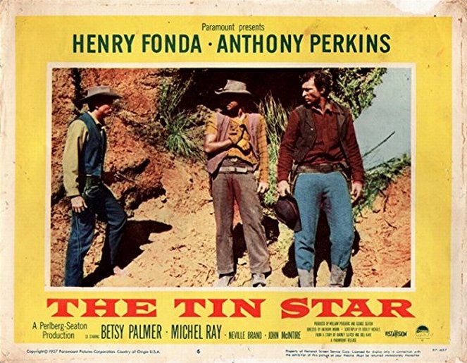 The Tin Star - Lobby karty - Anthony Perkins, Peter Baldwin, Lee Van Cleef