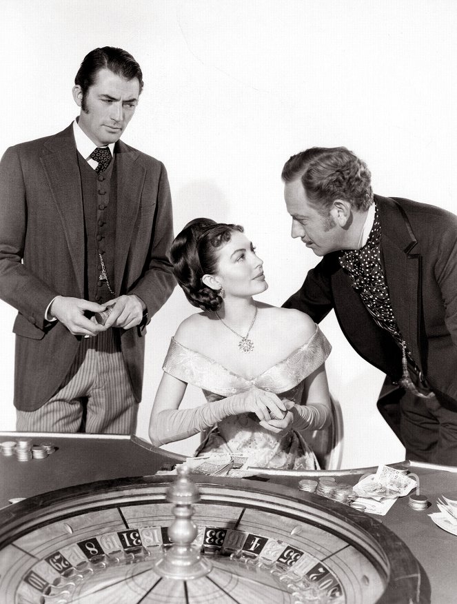 Der Spieler - Werbefoto - Gregory Peck, Ava Gardner, Melvyn Douglas