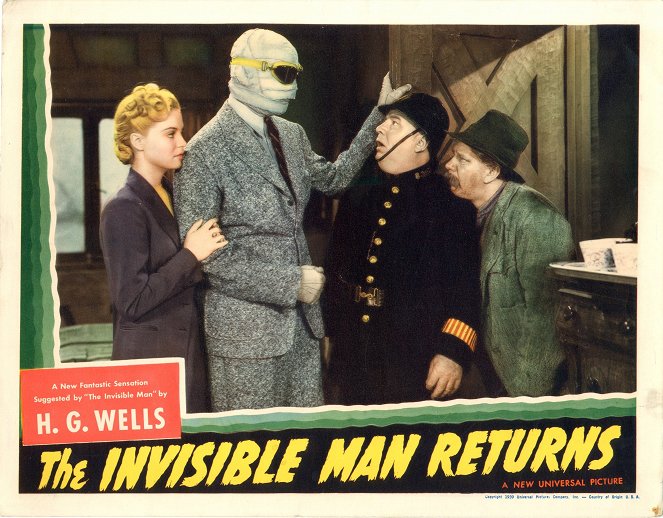 De onzichtbare man keert terug - Lobbykaarten - Nan Grey, Vincent Price, Matthew Boulton, Forrester Harvey