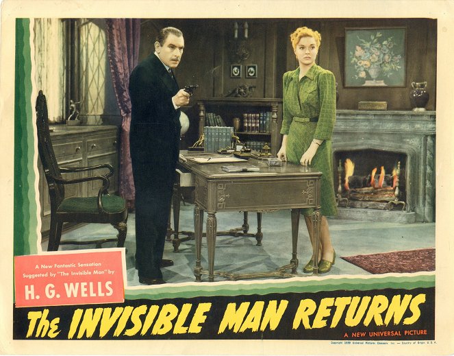 De onzichtbare man keert terug - Lobbykaarten - Cedric Hardwicke, Nan Grey
