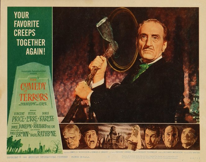 The Comedy of Terrors - Lobby Cards - Basil Rathbone