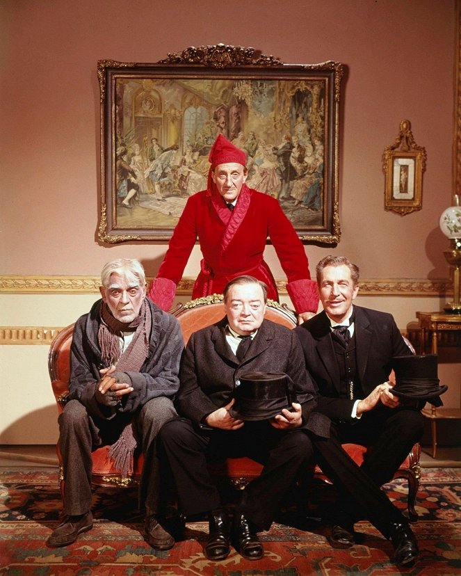 Ruhe sanft GmbH - Werbefoto - Boris Karloff, Basil Rathbone, Peter Lorre, Vincent Price