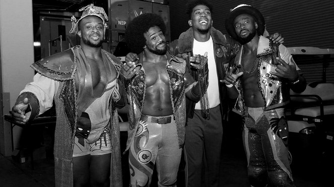 WrestleMania 34 - Forgatási fotók - Ettore Ewen, Austin Watson, Kofi Sarkodie-Mensah