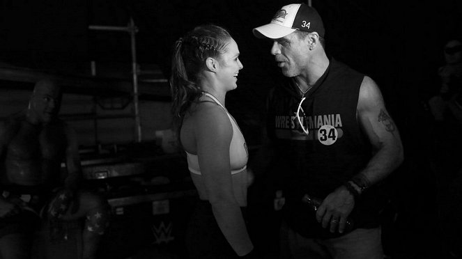 WrestleMania 34 - Forgatási fotók - Ronda Rousey, Shawn Michaels