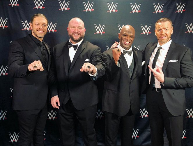 WWE Hall of Fame 2018 - Dreharbeiten - Adam Copeland, Mark LoMonaco, Devon Hughes, Jason Reso