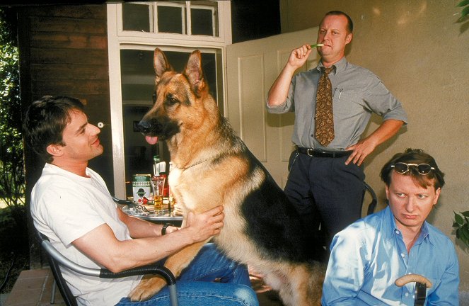 Rex: Un policía diferente - Brudermord - De la película - Gedeon Burkhard, Rhett Butler el perro, Martin Weinek, Heinz Weixelbraun