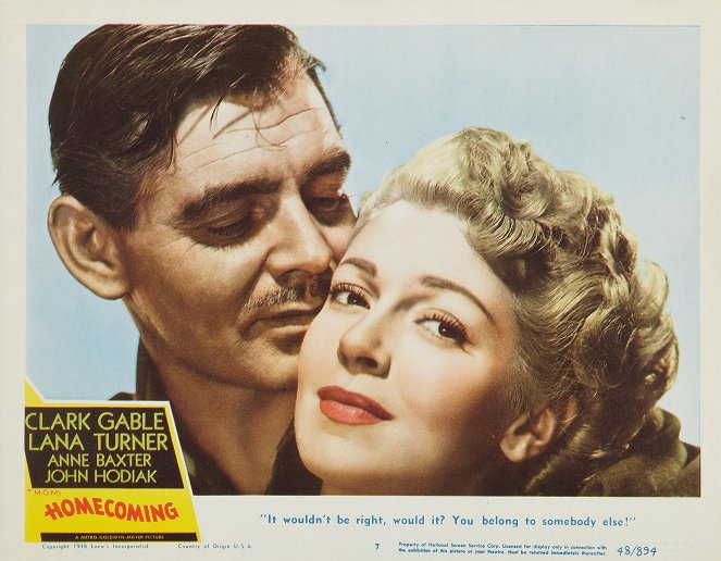 Paluu kotiin - Mainoskuvat - Clark Gable, Lana Turner