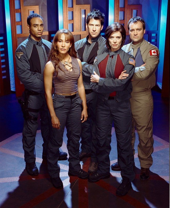 Stargate Atlantis - Season 1 - Werbefoto - Rainbow Sun Francks, Rachel Luttrell, Joe Flanigan, Torri Higginson, David Hewlett