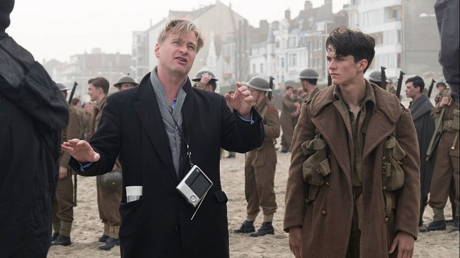 Dunkerk - Z natáčení - Christopher Nolan, Fionn Whitehead