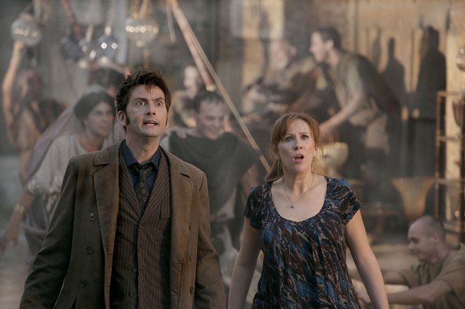 Doctor Who - The Fires of Pompeii - Photos - David Tennant, Catherine Tate