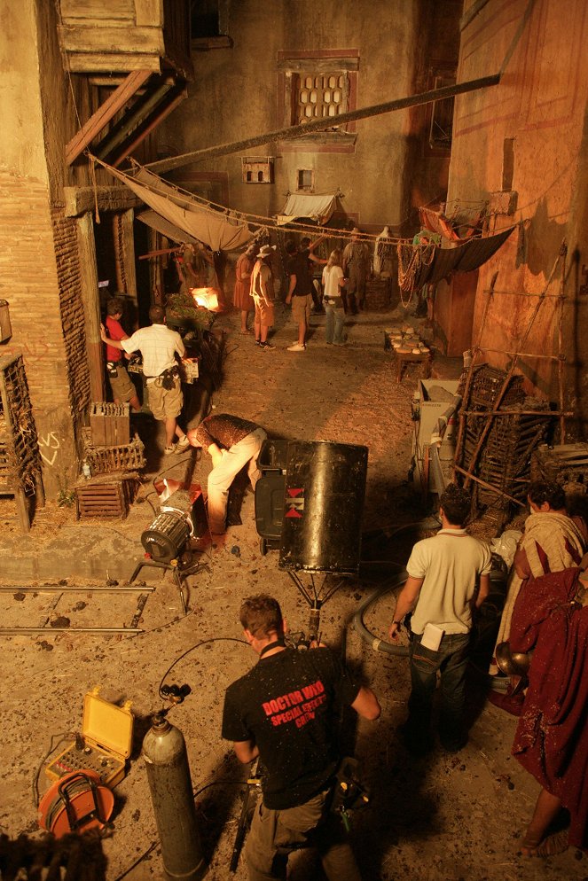 Ki vagy, doki? - The Fires of Pompeii - Forgatási fotók