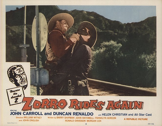 Zorro Rides Again - Cartões lobby